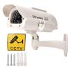 Solar Power Simulated Cameras Dummy Fake Camera with LED Light CCTV Camera ome Surveillance Simulation Monitor Home Security Systems for House, Shops, Warehouse,Office,Garden view 1