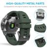 lepmok 20mm Women Band for Garmin Fenix 7S/Fenix 7S Solar/Fenix 7S Sapphire Solar/Fenix 6S/Fenix 6S Pro/Fenix 5S/Fenix 5S Plus (Blackish Green) view 4