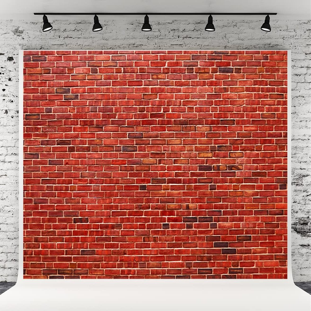 10x10ft Red Brick Wall Photography Backdrop Photo Backdrops Background Baby Birthday Party Wedding Graduation Home Decoration Photo Booth Studio Prop Kids Adult Portrait Background