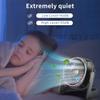 Punoge Small USB Desk Fan - 5.3 Inch Portable Table Fan with 3 Levels Air Flow, 8 Color LED Lights, 360 Rotation, Quiet Mini Personal Fan for Home Office Desktop view 3