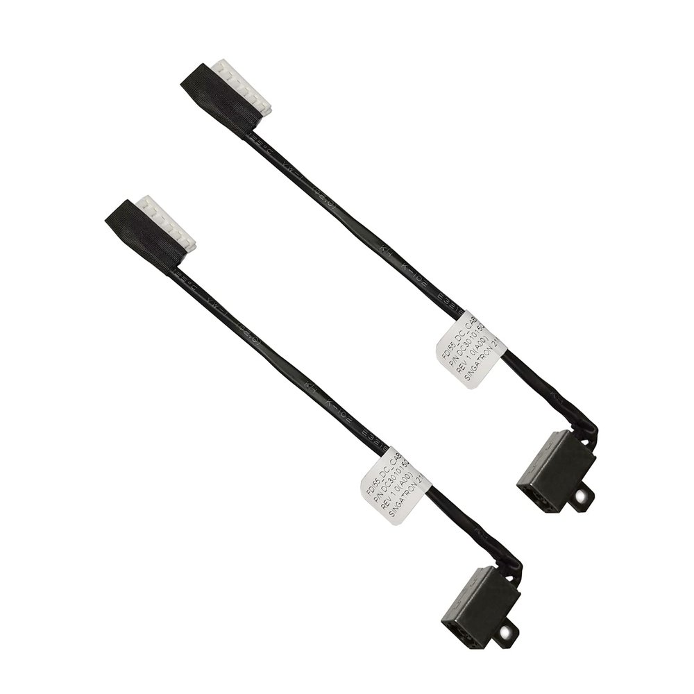 (2pcs Pack) Ispiron 3593 DC Jack Power Replacement Charging Port Parts for Dell Inspiron 15 3593 3405 3501 5593 14 5493 -Black