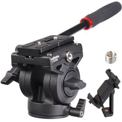 Leifrotto VS05K Tripod Fluid Head, with 1/4" Arca QR Plate, Max Load 11 lbs for Video Cameras and DSLR Cameras, with 3/8 to 1/4 Inch Screws Tripod Mount