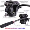 Leifrotto VS05K Tripod Fluid Head, with 1/4" Arca QR Plate, Max Load 11 lbs for Video Cameras and DSLR Cameras, with 3/8 to 1/4 Inch Screws Tripod Mount view 3