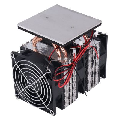 12V Semiconductor Refrigeration System, 120W Thermoelectric Cooler Module with Brass Tubes, DIY Cooling Device Kit for Small Space, Mini Air Conditioner, Pet Cooling