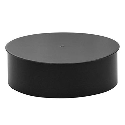 8" Diameter 24 Gauge Round Black End Cap