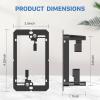 4 Pack Ethernet Wall Plate 2 Port Keystone Jack Blue Cat6 RJ45 Coupler Outlet Connector with Single Gang Low Voltage Mounting Bracket view 3