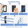 4 Pack Ethernet Wall Plate 2 Port Keystone Jack Blue Cat6 RJ45 Coupler Outlet Connector with Single Gang Low Voltage Mounting Bracket view 4