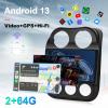 [2G+64G] Car Radio for Jeep Compass Patriot 2010-2016, 10.1 inch Android 13 Touch Screen Stereo, Carplay/Android Auto/Hi-Fi Audio/Wi-Fi/1080P/SWC/Bluetooth+AHD Backup Camera+MIC view 2