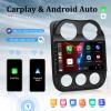[2G+64G] Car Radio for Jeep Compass Patriot 2010-2016, 10.1 inch Android 13 Touch Screen Stereo, Carplay/Android Auto/Hi-Fi Audio/Wi-Fi/1080P/SWC/Bluetooth+AHD Backup Camera+MIC view 4