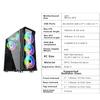 PC Gaming Computer Case Tempered Glass/Steel ATX Mid Tower USB 3.0 +RGB 6FANS view 2