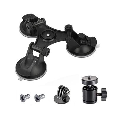 Acxico 1Set Triple Suction Cup Car Holder Mount for GoPro Hero 10 9 8 7 6 5 DJI OSMO Camera