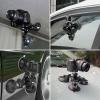 Acxico 1Set Triple Suction Cup Car Holder Mount for GoPro Hero 10 9 8 7 6 5 DJI OSMO Camera view 4
