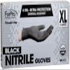 ForPro Professional Collection Disposable Nitrile Gloves, Chemical Resistant, Powder-Free, Latex-Free, Non-Sterile, Food Safe, 4 Mil, Black, X-Large, 1000-Count view 3