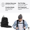 Langly Large Camera Backpack for Photographers: the Multi Globetrotter -Large Customizable Camera Bag Interior for Your Camera and 10 Lenses with a 16" Laptop Pocket view 3