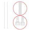 Superun Heavy Duty Zip Ties 24 Inch, Strong Large White Zip Ties 120 Lbs Tensile Strength Selflocking Wire Ties (Industrial Grade Cable Ties) Pack of 50 Clear view 2