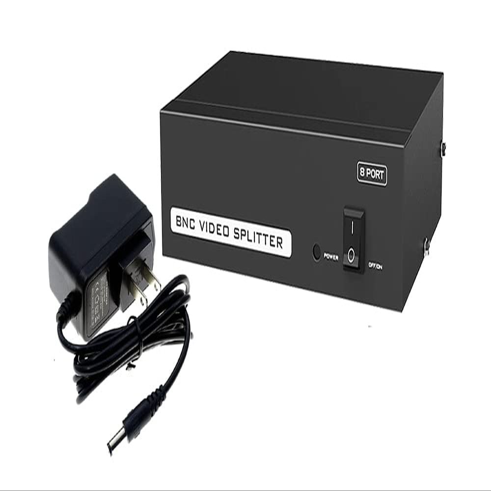 Premium 8-Way BNC Video Splitter for 1080p 4K HD TVI CVI AHD CCTV Camera and Analog BNC Inputs
