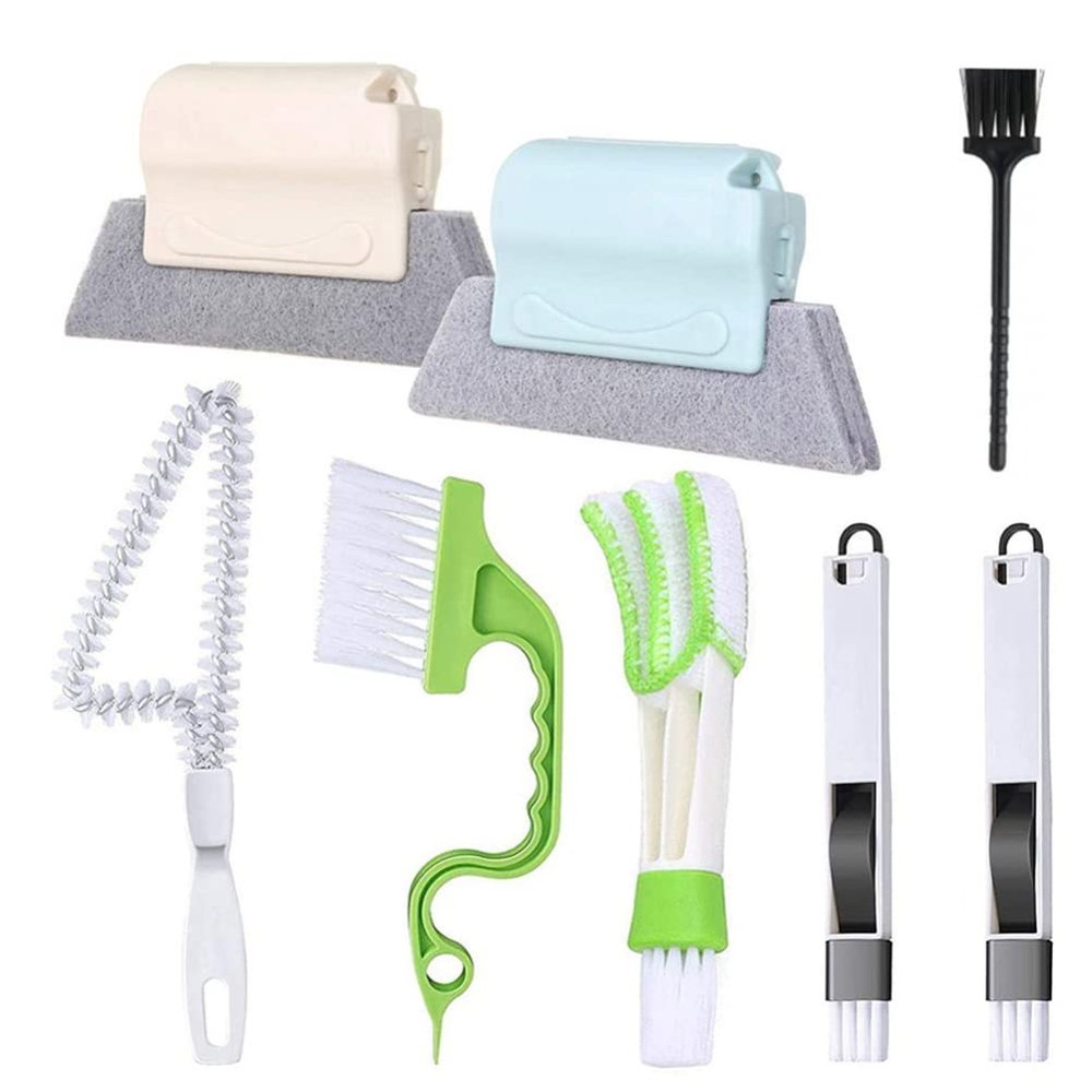 Handheld Crevice Cleaning Brush for Tile Corners and Seams Plastic
