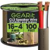 GEARit Outdoor Speaker Wire CL3 Rated, 16 Gauge Speaker Wire, Speaker Cable 100 ft for Outdoor Speakers, Patio, Garden, Backyard Audio, Direct Burial in Ground/in Wall, OFC (Brown, 4-Conductors) view 1