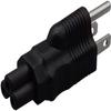 Toptekit NEMA5-15P to C5 Power Adapter Travel Plug Adapter, US Standard 3 Prong to C5 Power Converter Electrical Adapter, IEC Power Adapter view 2