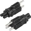 Toptekit NEMA5-15P to C5 Power Adapter Travel Plug Adapter, US Standard 3 Prong to C5 Power Converter Electrical Adapter, IEC Power Adapter view 3