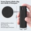 2 Pcs Fingerprint Proof Screen Cleaner, 3 in 1Touchscreen Mist Cleaner Spray Wipe Cleaner Screen Cleaner Soft Fiber Flannel,Safe for All Phones Glasses Tablet Laptop TV Watch Screens (Black) view 3