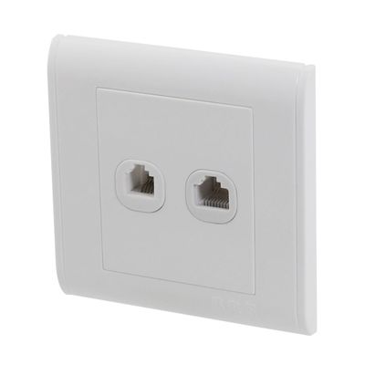 Ruilogod 250V 10A RJ11 Telephone RJ45 Network Socket Double Outlet Wall Plate Panel (id: c42 bd8 85b 1b9 f8f