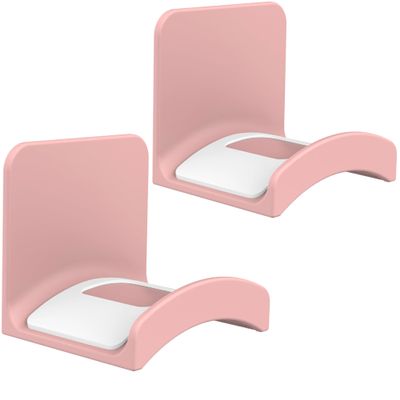 SOKUSIN Headphone Stand Headset Holder - Adhesive Gaming Earphones Hanger, Universal Desk Wall Mount Hook for All Headphone/Controller, Compatible with Beats, AirPods Max,Sony, JBL (Pink-2Pack)