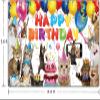6 X 3.6ft Cat Happy Birthday Backdrop Sign Banner - Kitties Party Supplies Decoration - Pet Paw Theme Backdrop for Children Kids Themed Party view 2