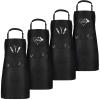 Janmercy 4 Pcs Hair Stylist Apron with 4 Pockets Waterproof Salon Aprons for Hairdresser Cosmetologist Apron(Black) view 1