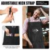 Janmercy 4 Pcs Hair Stylist Apron with 4 Pockets Waterproof Salon Aprons for Hairdresser Cosmetologist Apron(Black) view 2