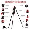 IFOOTAGE Camera Tripod Professional Standard,Heavy Duty,Flexible Stable 360 Ball Head,Centre Column Release for Low Position,Max Payload 6kg,65"/165cm TA6S view 3