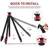 IFOOTAGE Camera Tripod Professional Standard,Heavy Duty,Flexible Stable 360 Ball Head,Centre Column Release for Low Position,Max Payload 6kg,65"/165cm TA6S view 4