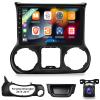 Android 13 Car Radio for Jeep Wrangler 2015 2016 2017 with Carplay and Android Auto 10.1 inch Touch Screen Car Stereo with AHD Backup Camera/Mic/HiFi (2+64G) view 1