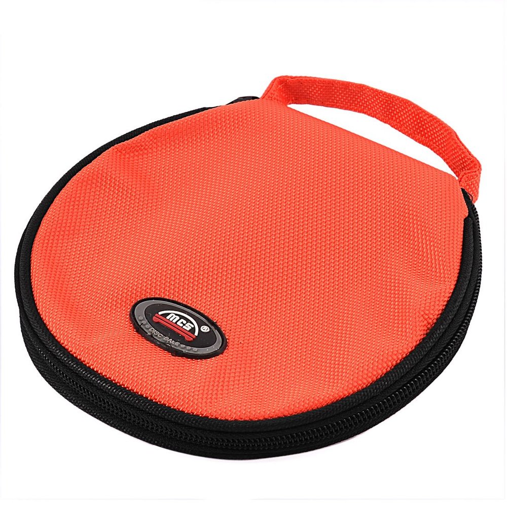 Ruilogod Round Zip up 20 Discs Holder Organizer Bag Storage Case Orange (id: f66 6b2 410 290 866