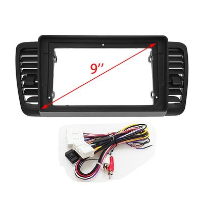 9'' Car Radio Stereo Dash Frame Fascia Bezel Panel w/Power Harness Cable Compatible for Subaru Outback Legacy 2004 05 06 07 08 09 Install Mount Kit