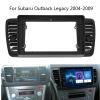 9'' Car Radio Stereo Dash Frame Fascia Bezel Panel w/Power Harness Cable Compatible for Subaru Outback Legacy 2004 05 06 07 08 09 Install Mount Kit view 2