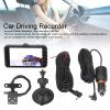 1080P Dual Dash Cam, Car Driving Recorder, 4 Inches Car DVR 1080P HD Night Vision Dash Camera 170 Degree Wide Angle Universal view 2