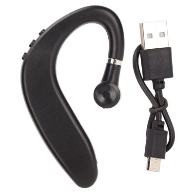ASHATA Bluetooth 5.2 Headset,Hands Ear Hook Bluetooth Headphone,Waterproof Ultralight Ear Hook Headphone,Single Ear Business Earphone for Sport Driving Business Office