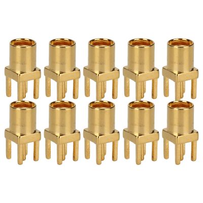 10Pcs MMCX KE Female Socket RF Coaxial Adapter 4 Pins Female Connector 50 for PCB Earphone Cable Repair Upgrade Parts