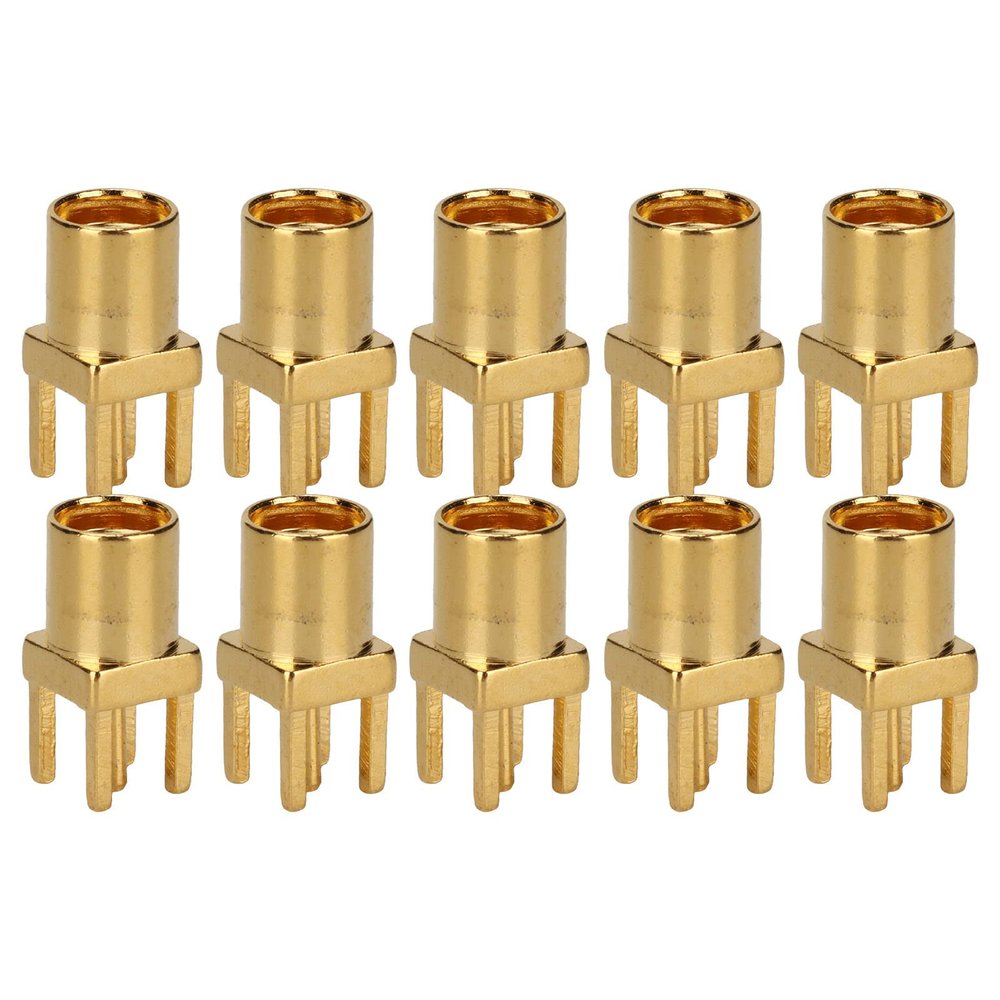 10Pcs MMCX KE Female Socket RF Coaxial Adapter 4 Pins Female Connector 50 for PCB Earphone Cable Repair Upgrade Parts