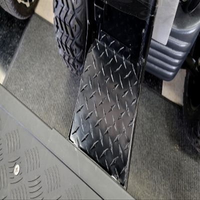 Fits Evolution Golf Cart Back-up Camera Cover in Powder Coated Aluminum Diamond Plate