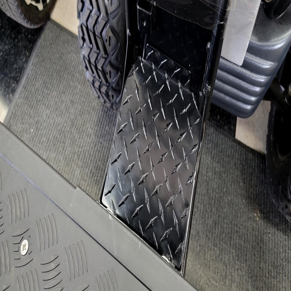 Fits Evolution Golf Cart Back-up Camera Cover in Powder Coated Aluminum Diamond Plate
