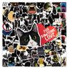 100pcs Waterproof Laptop Stickers Black Cute Cat Stickers for Water Bottles Kawaii Black and White Sticker Pack - Black Skateboard Sticker Computer Laptop Guitar Hydro Flask Phone