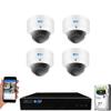 GW Security 8 Channel NVR UltraHD 4K 8MP Human/Vehicle Detection PoE Security Camera System with 4 x 4K 8MP IP Microphone Smart AI Dome Camera, 100ft Night Vision, Outdoor Indoor Cameras view 1