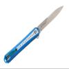 CRKT Stickler Folding Pocket Knife: Assisted Open Everyday Carry, Sandvik 12C27 Plain Edge Blade, Liner Lock, Aluminum Handle 6710, Blue & silver view 2