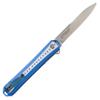 CRKT Stickler Folding Pocket Knife: Assisted Open Everyday Carry, Sandvik 12C27 Plain Edge Blade, Liner Lock, Aluminum Handle 6710, Blue & silver view 3
