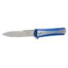 CRKT Stickler Folding Pocket Knife: Assisted Open Everyday Carry, Sandvik 12C27 Plain Edge Blade, Liner Lock, Aluminum Handle 6710, Blue & silver view 4