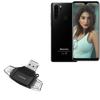BoxWave Smart Gadget Compatible with Blackview A80 Plus - AllReader SD Card Reader, microSD Card Reader SD Compact USB - Jet Black view 1