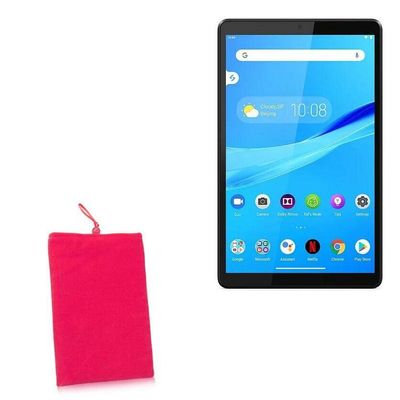 BoxWave Case Compatible with Lenovo Tab M8 Row - Velvet Pouch, Soft Velour Fabric Bag Sleeve with Drawstring - Cosmo Pink