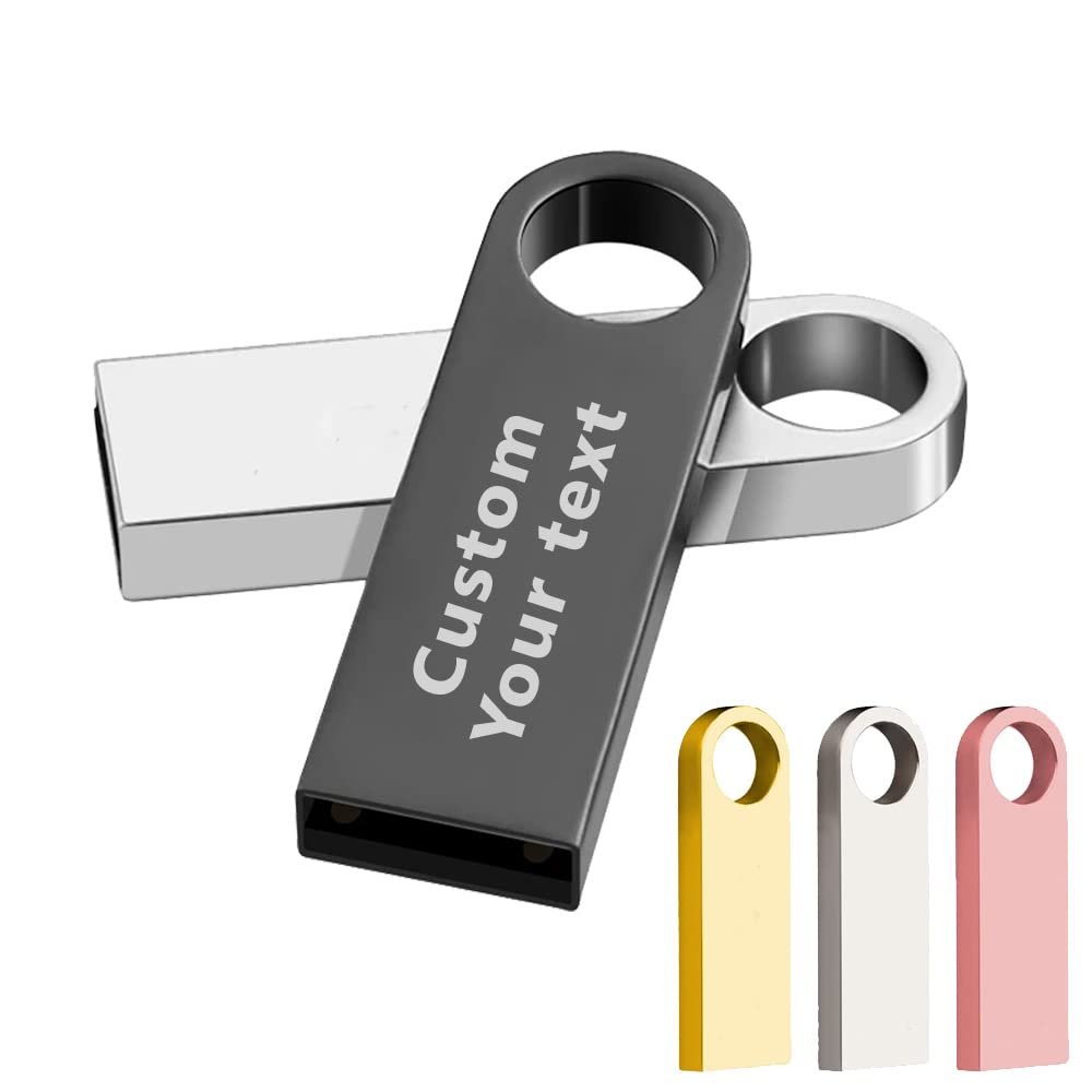 5PCAK 16GB Custom Text Metal USB Flash Drive Storage Memory Metal U Disk PC Laptop Personalized for Weddings xhibition mpany